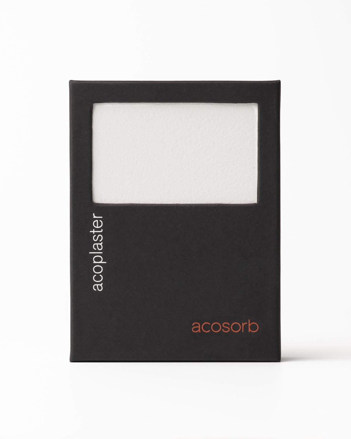Front view of Acosorb Acoplaster F sample box